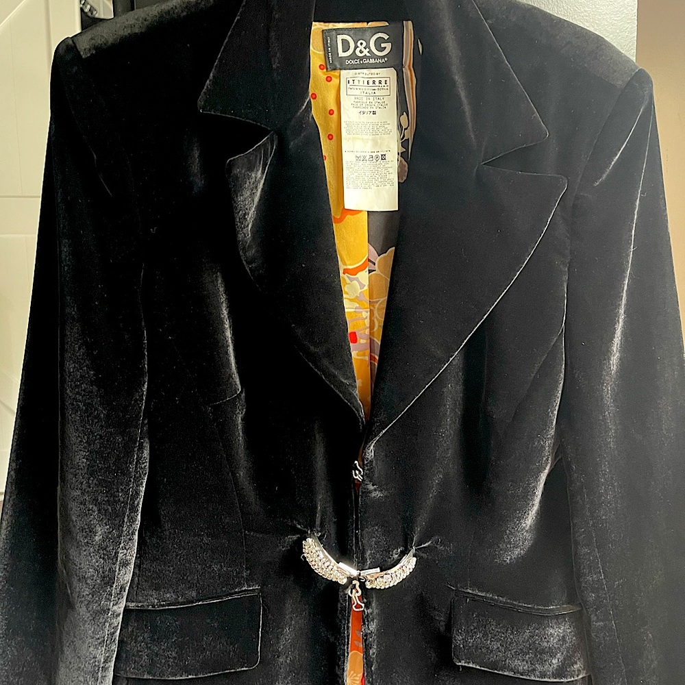 Dolce& Gabbana velour blazer
